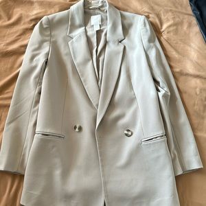 h&m beige blazer